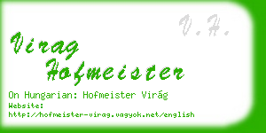 virag hofmeister business card